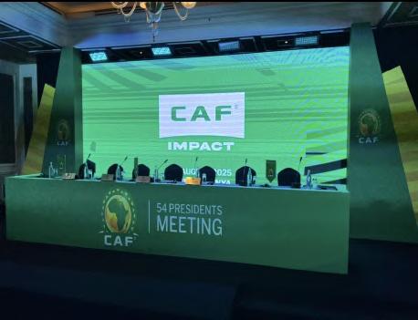 CAF Presidents Meeting stage in Nairobi