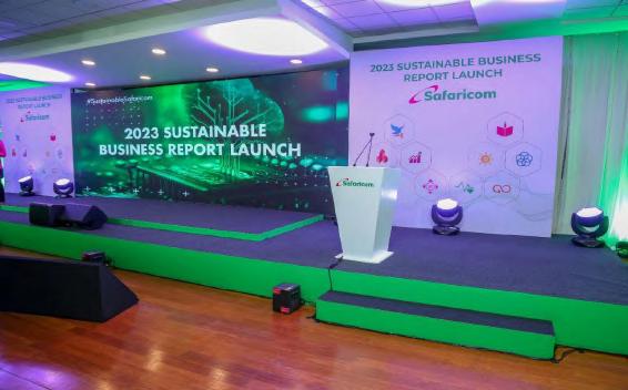 Safaricom 2023 sustainable business report launch audience and stage